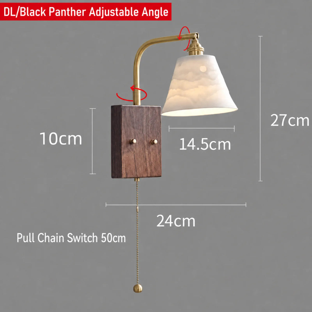 Ceramic Walnut Wood Wall Light Series