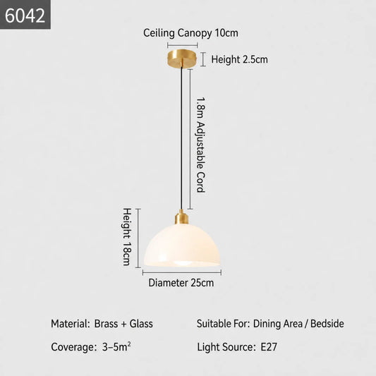 Milky Glass Pendant Light Series