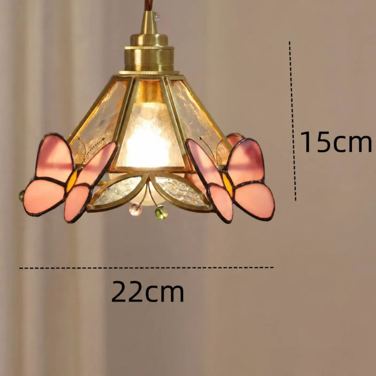 Hand-Painted Stained Glass Shade Pendant Light Series