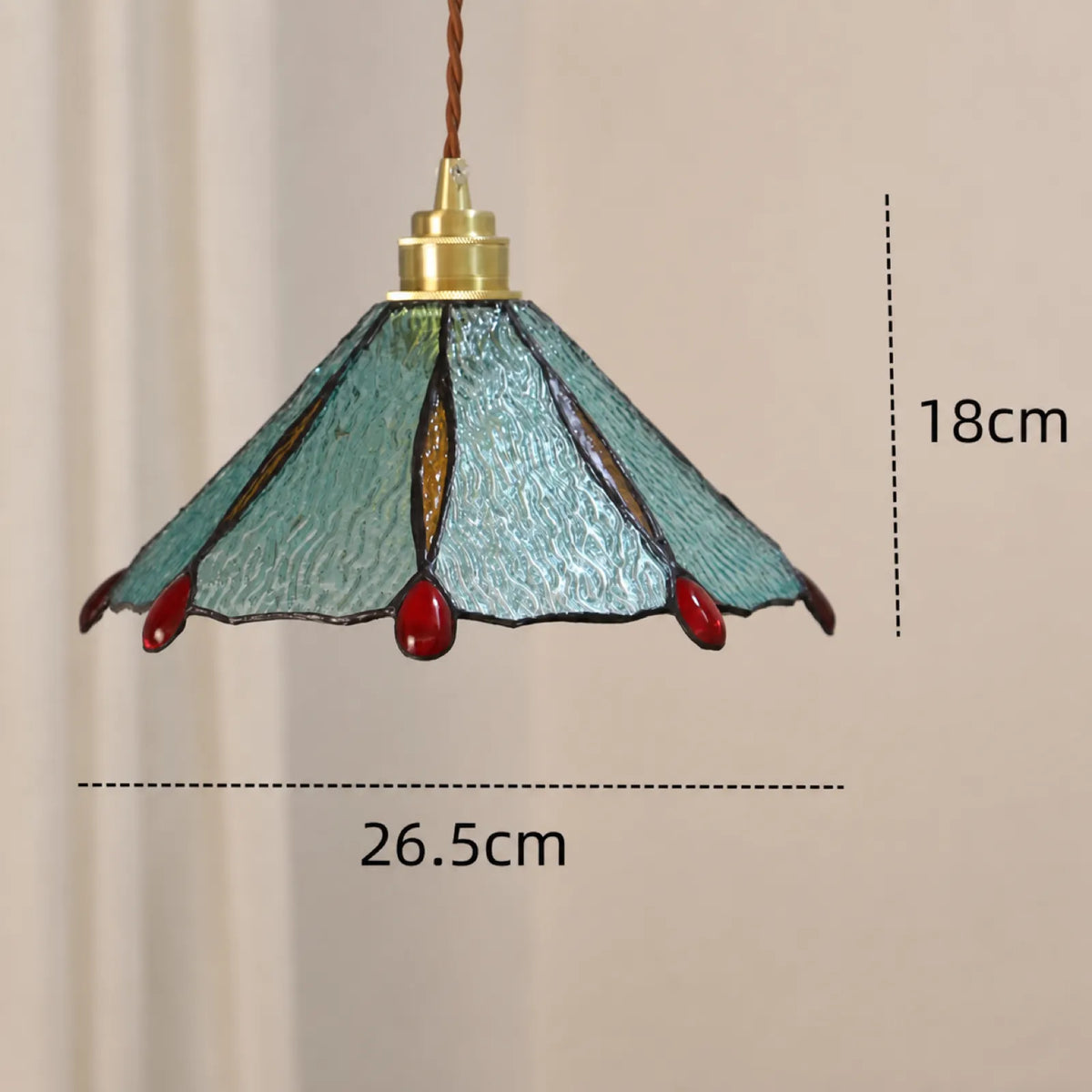 Hand-Painted Stained Glass Shade Pendant Light Series