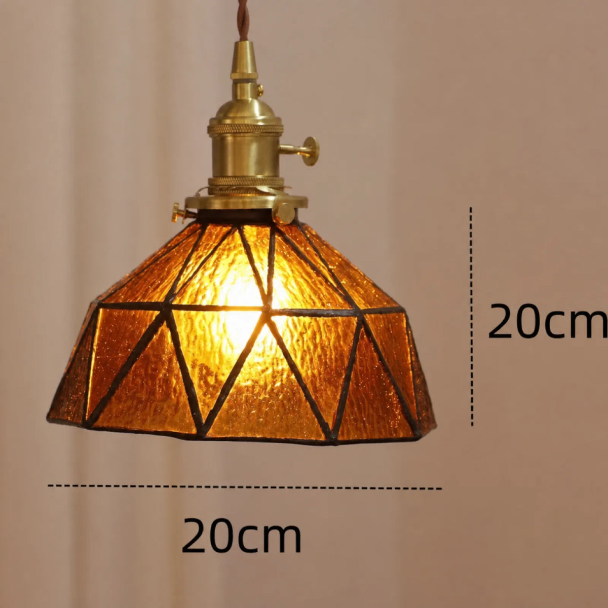 Hand-Painted Stained Glass Shade Pendant Light Series