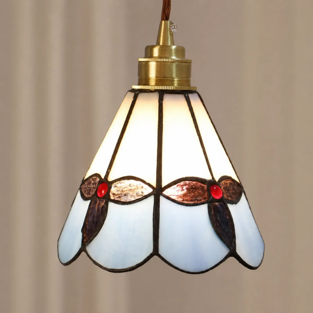 Hand-Painted Stained Glass Shade Pendant Light Series