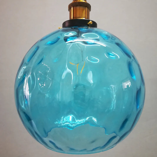 Sky Blue Glass Globe Pendant Light