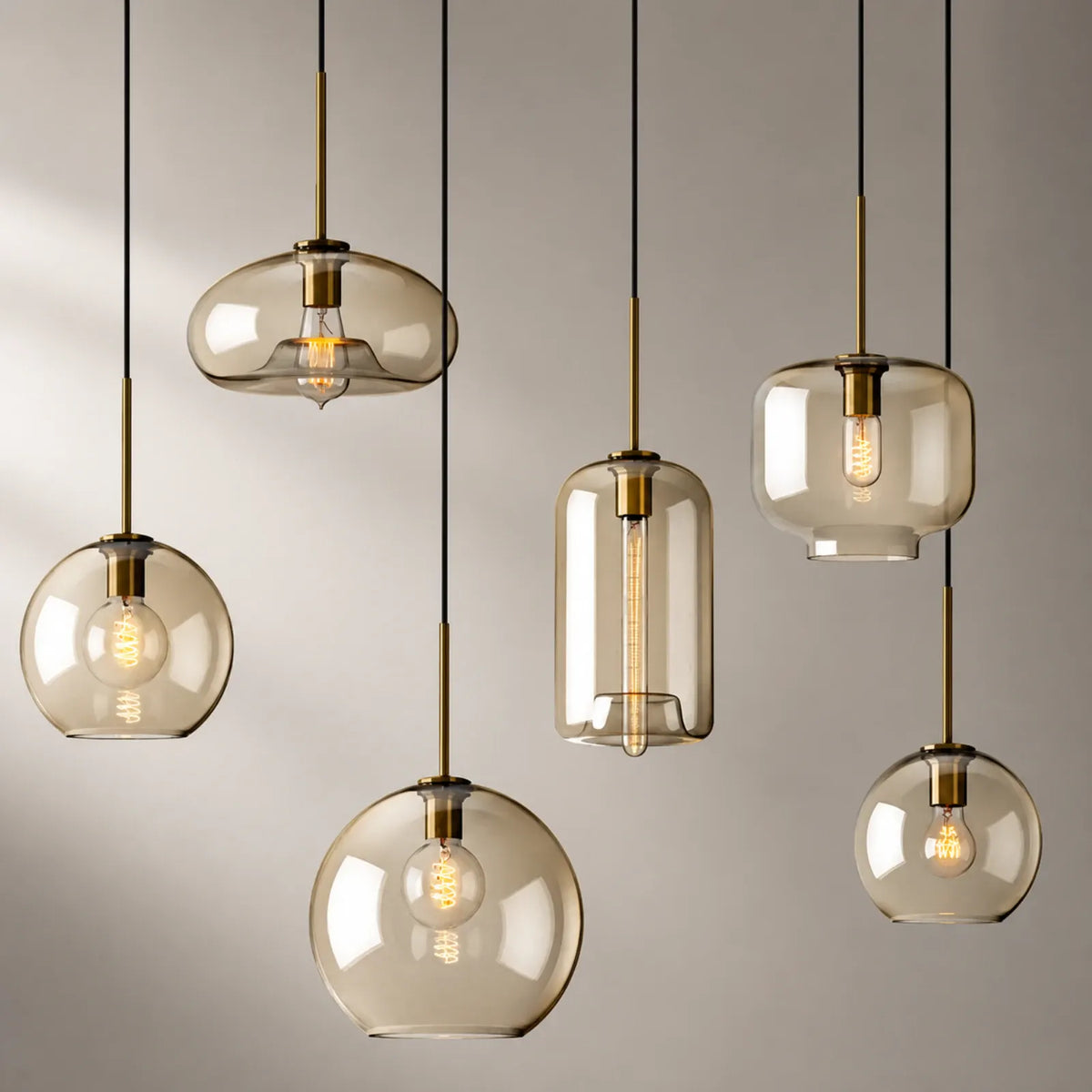 Smoke Glass Pendant Light Series