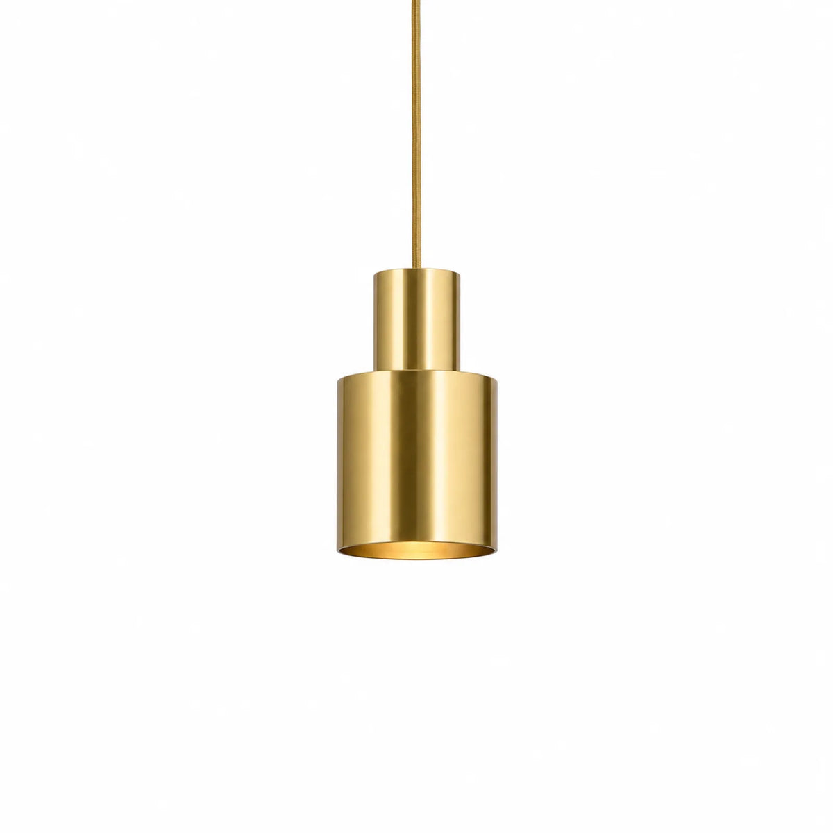 Electroplated Brass Cylinder Pendant Light