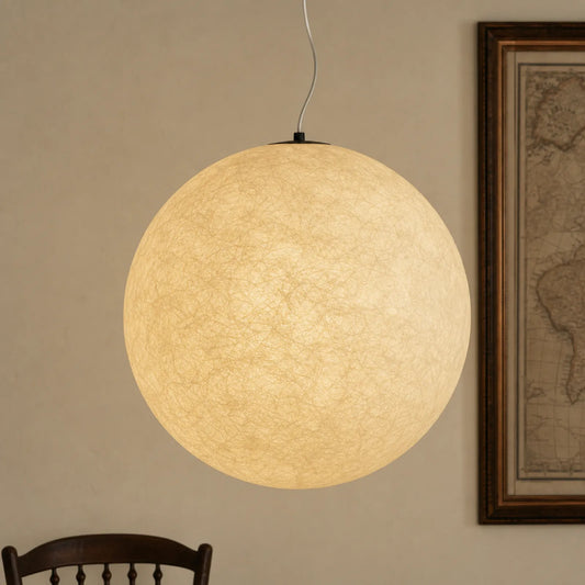 Silk, Resin and Acrylic Shade Pendant Light