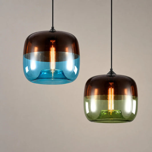 Two-Tone Gradient Glass Pendant Light