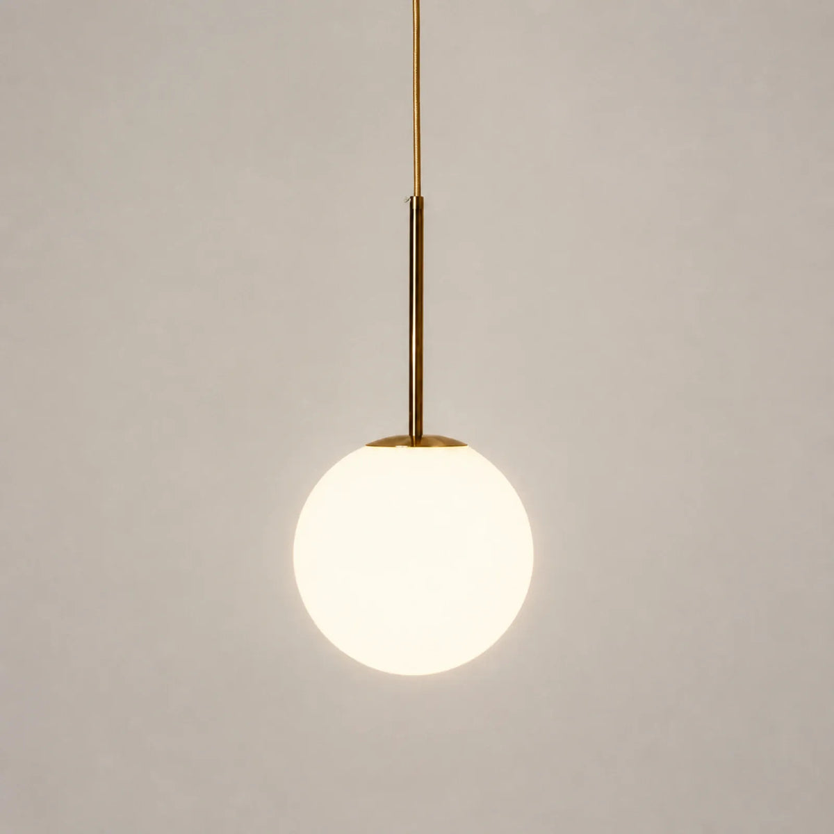 Milky White Frosted Globe Glass Pendant Light