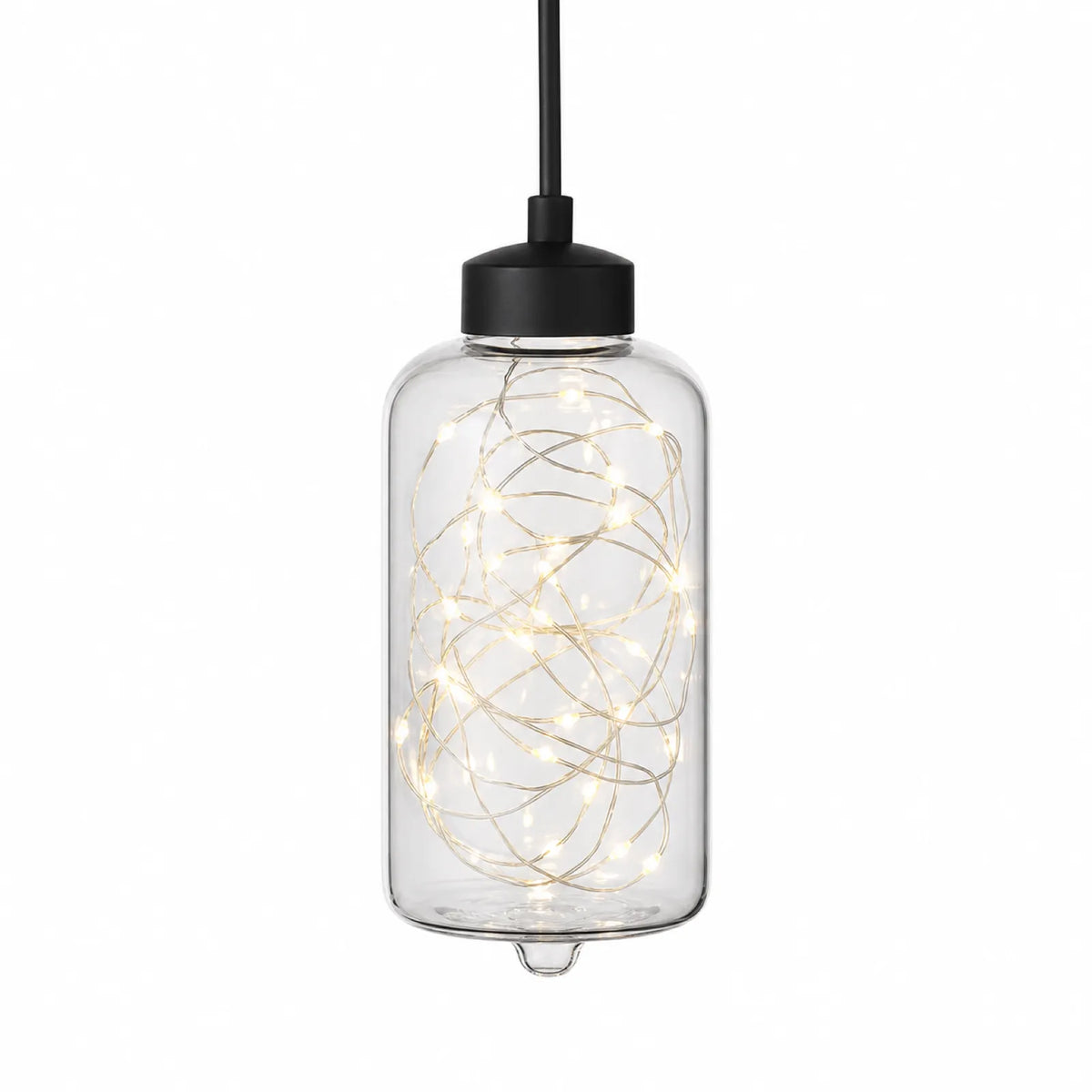 Starry Cylinder Glass Pendant Light, Style C