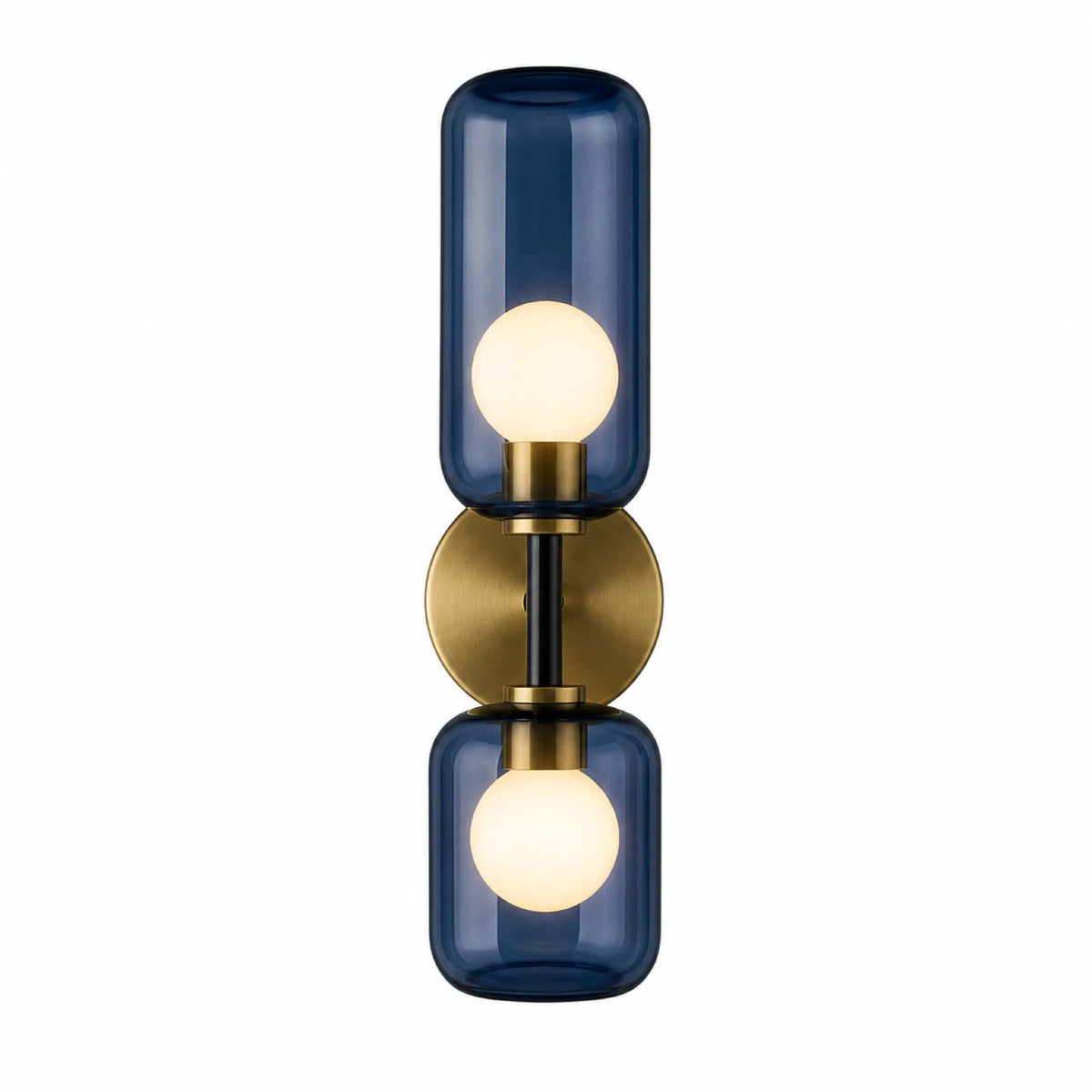 Double Globe Glass Wall Light, Three Colors
