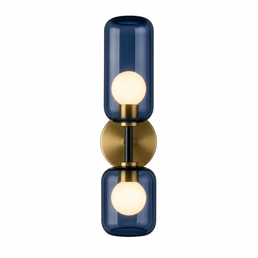 Double Globe Glass Wall Light, Three Colors