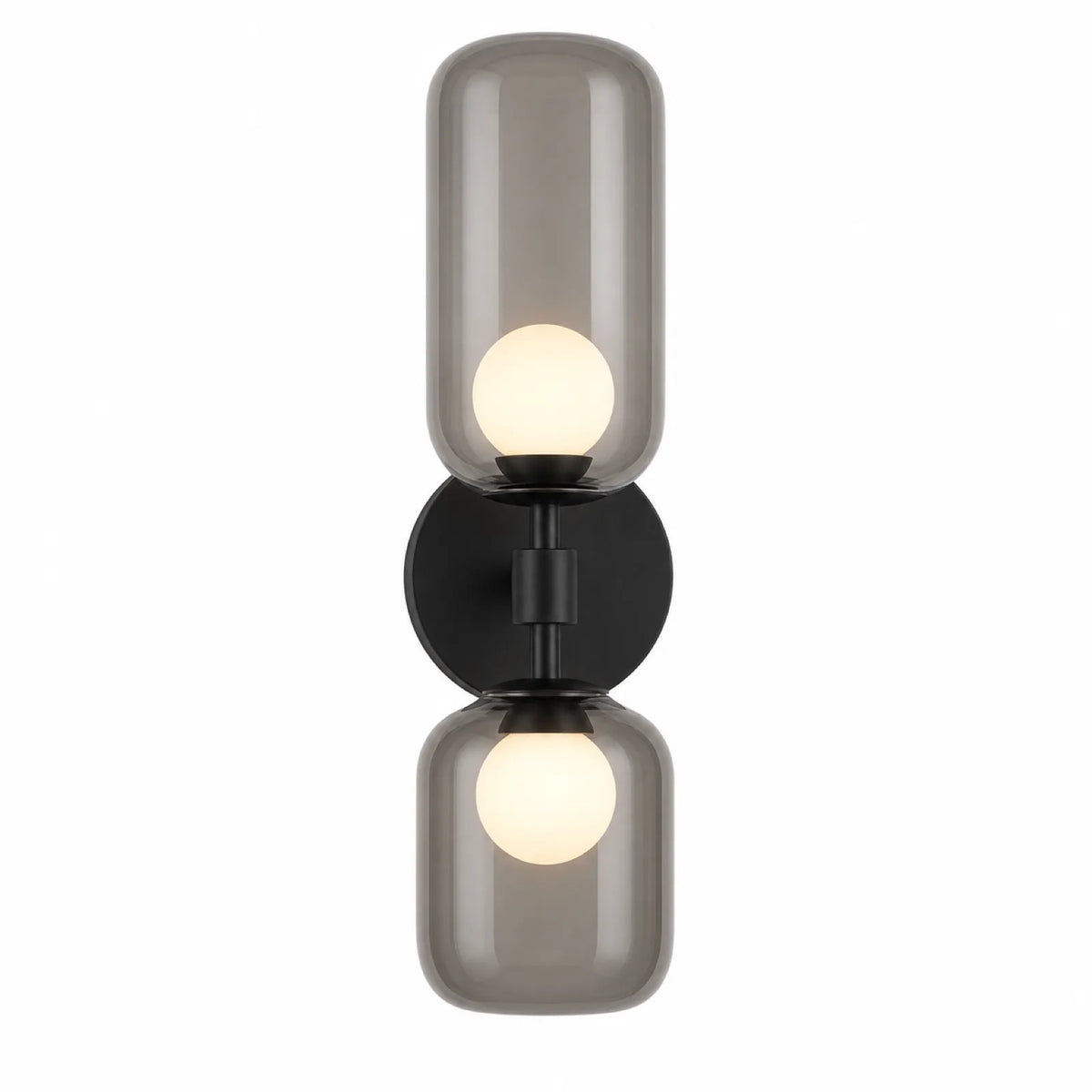 Double Globe Glass Wall Light, Three Colors