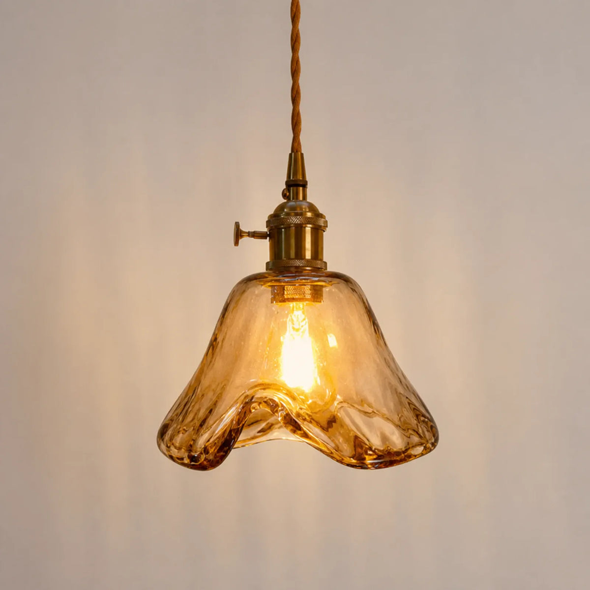 Brass Glass Pendant Light, Styles A-D