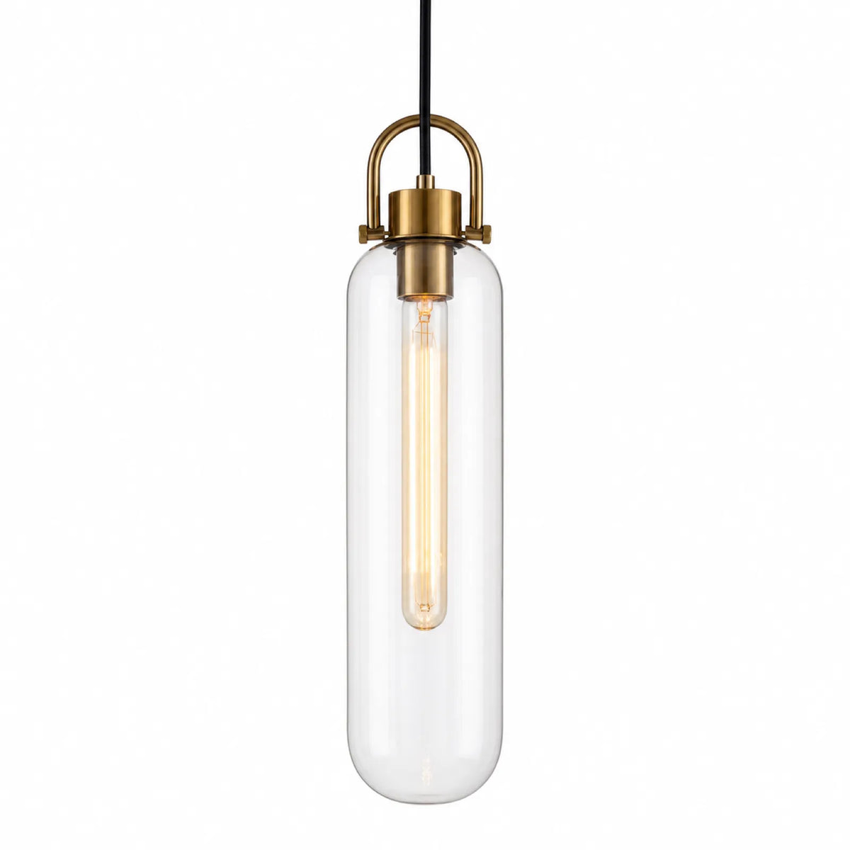 Clear and Frosted Smoke Glass Pendant Light, Multiple Sizes