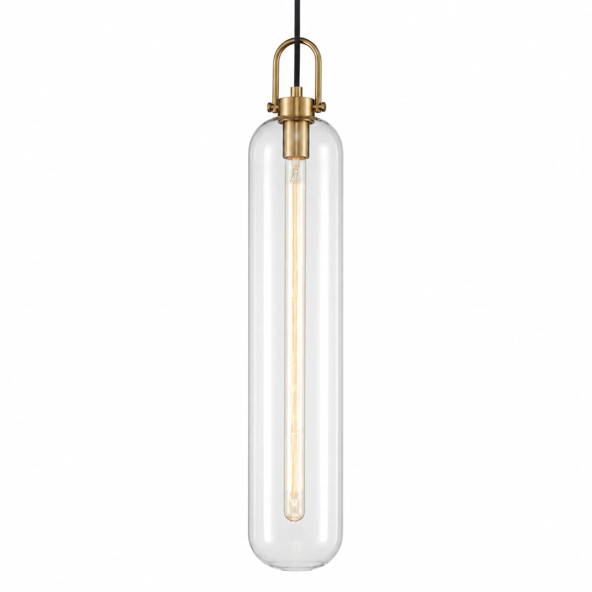 Clear and Frosted Smoke Glass Pendant Light, Multiple Sizes