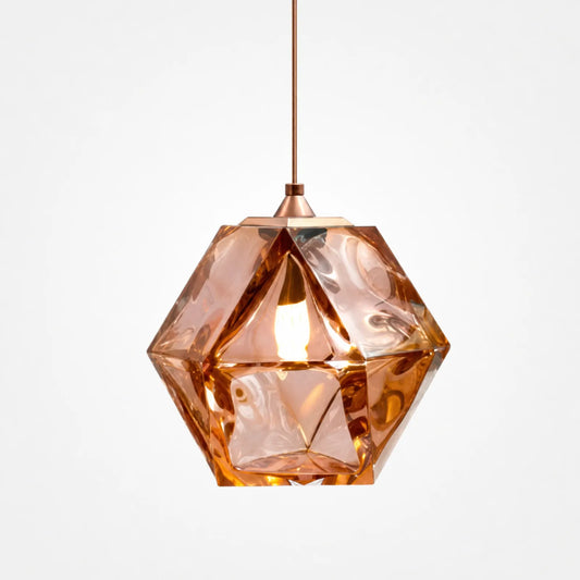 Diamond Glass Pendant Light, Style F 20cm, Three Colors