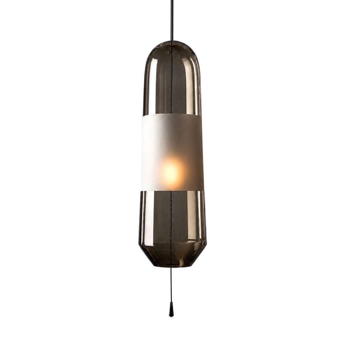 Cylindrical Capsule Glass Pendant Light, Style I, Three Colors