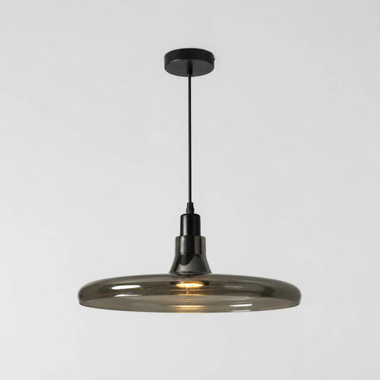 Black Metal Shade Glass Pendant Light, Multiple Sizes