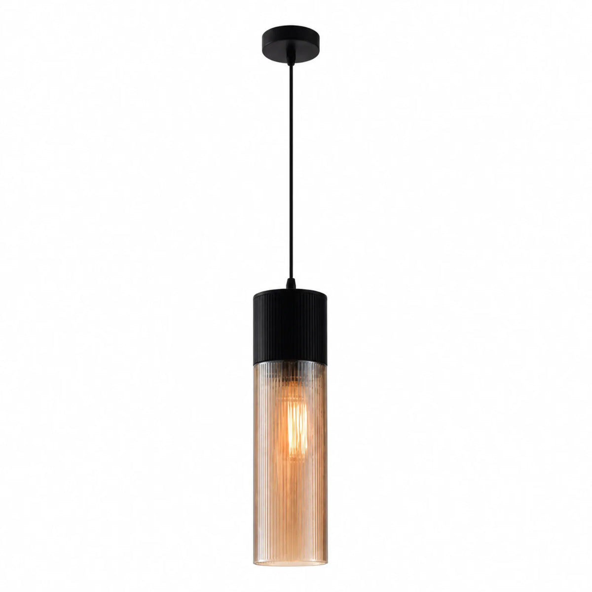 Black-Top Glass Pendant Light 10/16/26cm