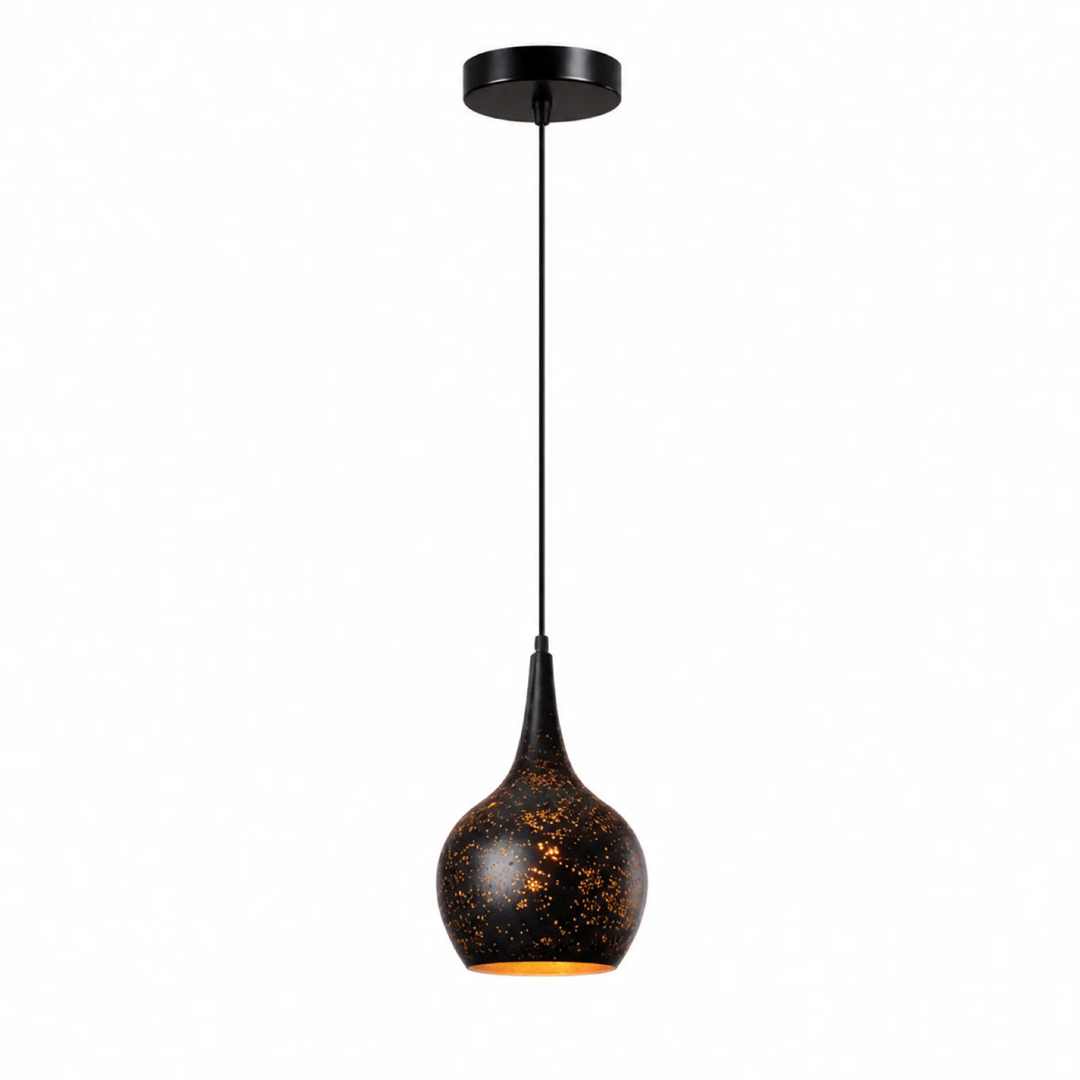 Rust-Flecked Starry Glass Pendant Shade Series, Styles A-G