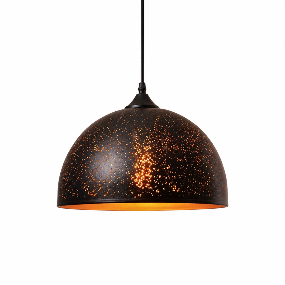 Rust-Flecked Starry Glass Pendant Shade Series, Styles A-G