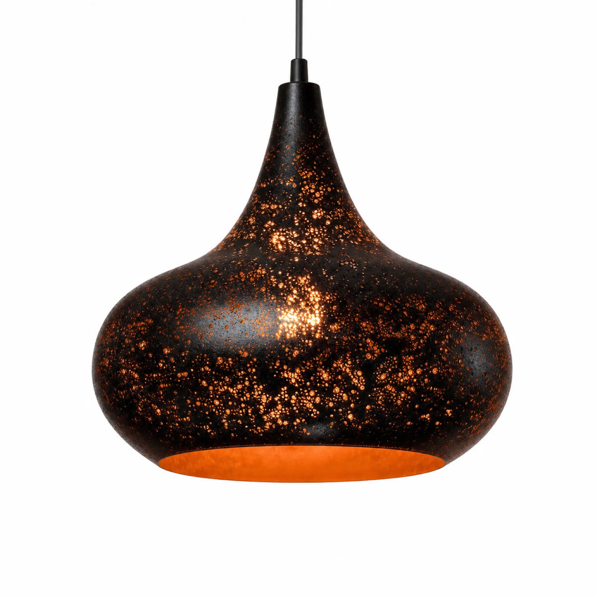 Rust-Flecked Starry Glass Pendant Shade Series, Styles A-G