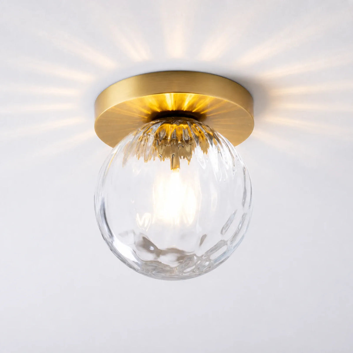 15cm Water-Ripple Glass Ceiling Light
