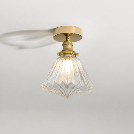 17cm Clear Diamond Lantern Ceiling Light