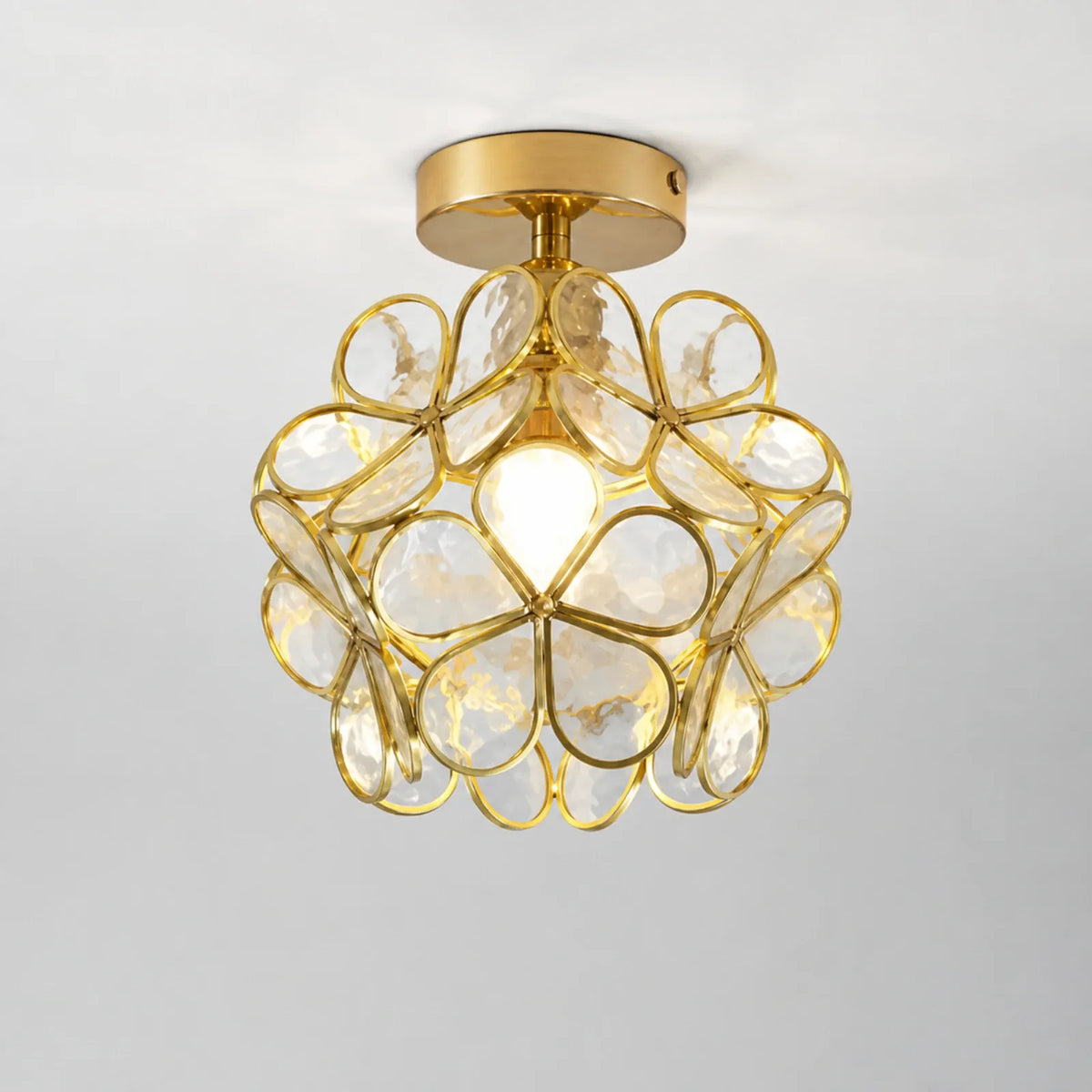 21cm Cherry Blossom Glass Ceiling Light, Pink or Clear