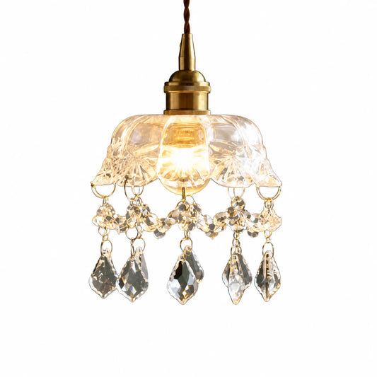 20cm Crystal Pendant Light Shade, Styles A-C