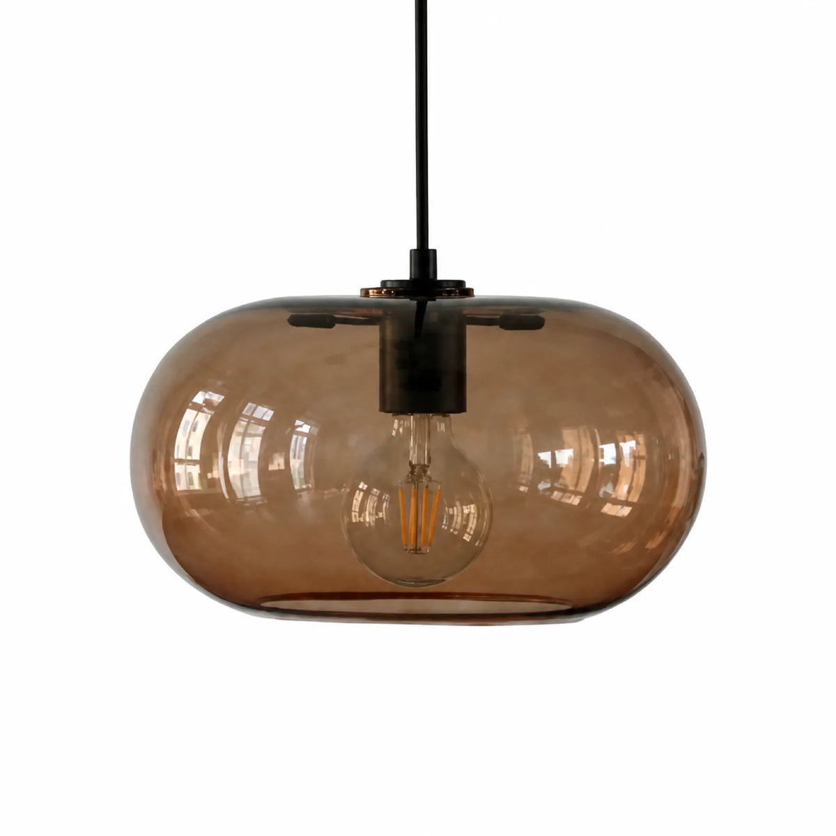 Oval Glass Pendant Light, 30*15cm