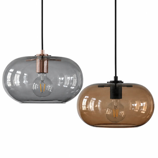 Oval Glass Pendant Light, 30*15cm