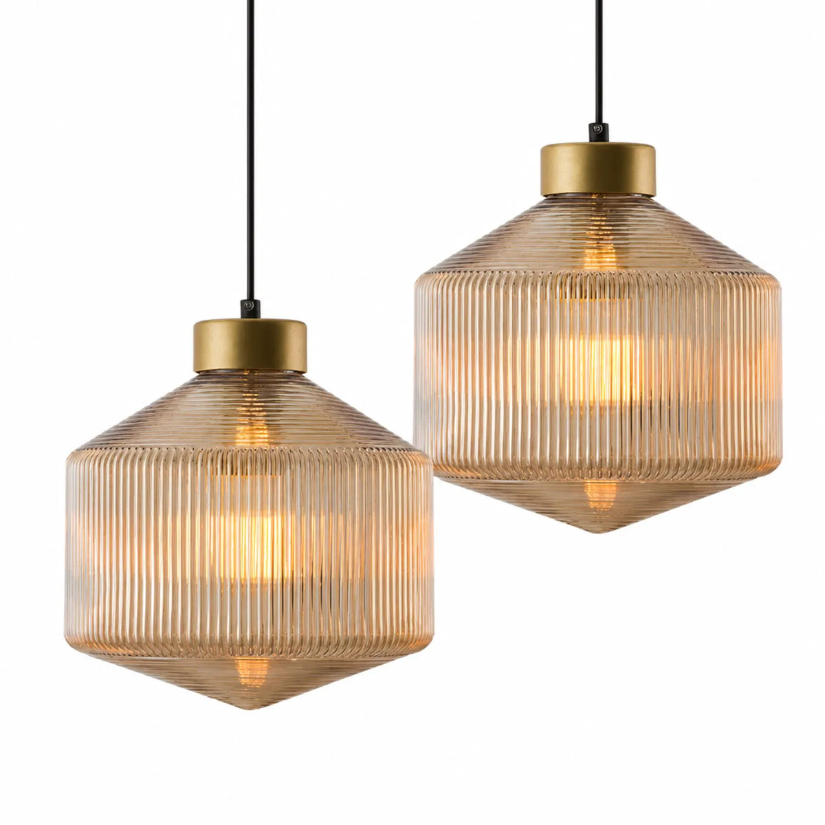 Faceted Glass Pendant Light