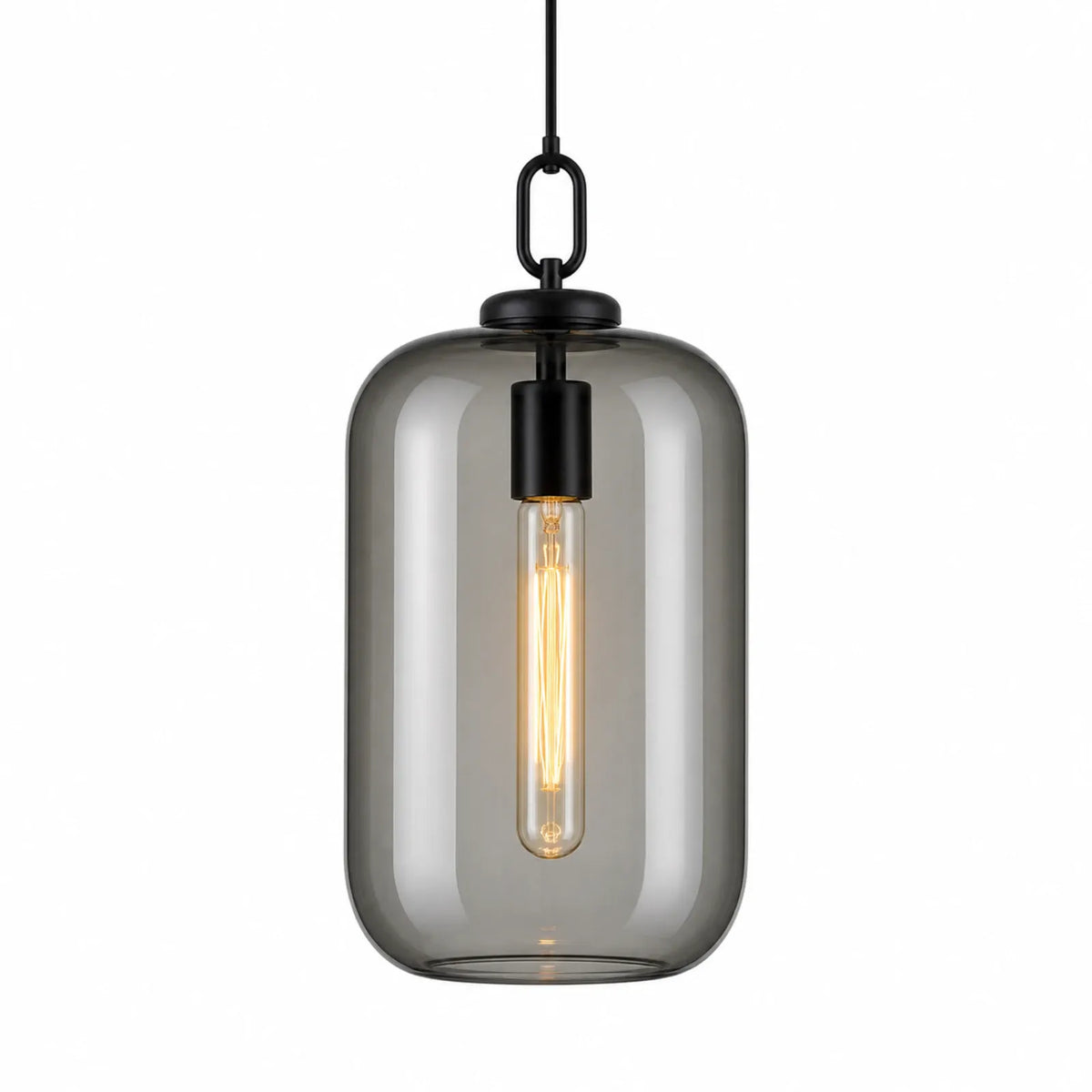 Oval Capsule Glass Pendant Light