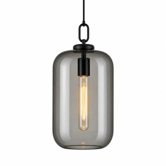 Oval Capsule Glass Pendant Light