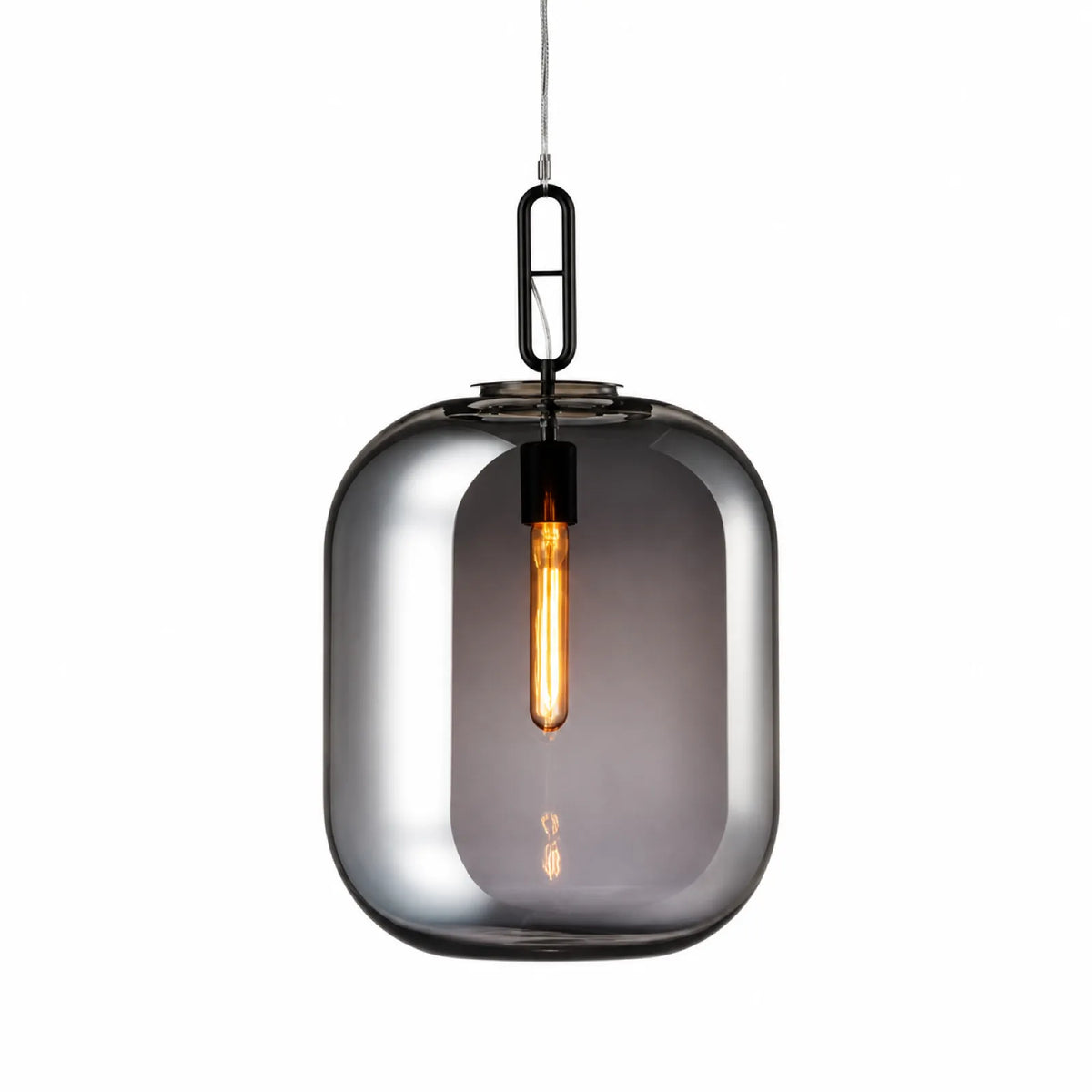Oval Capsule Glass Pendant Light