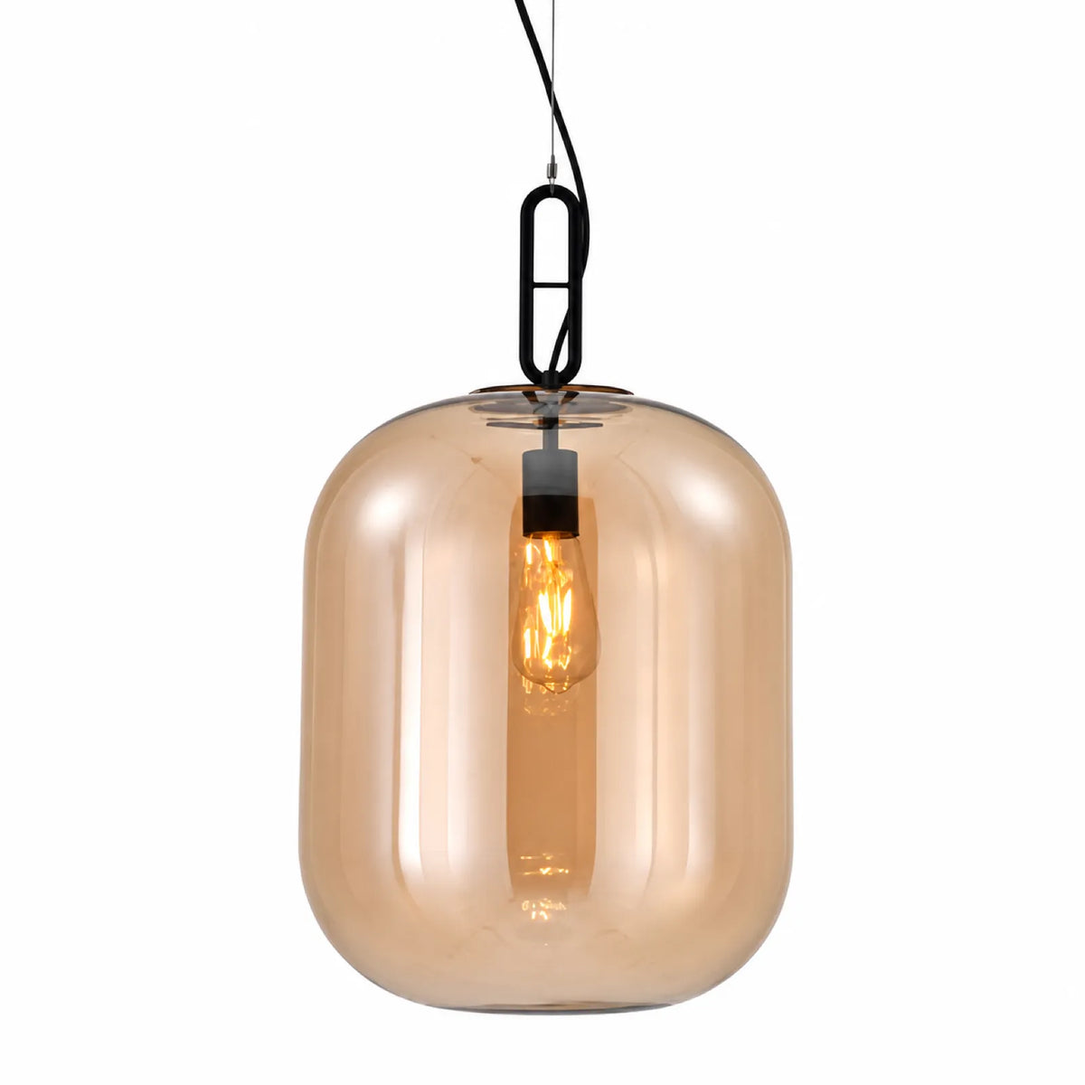 Oval Capsule Glass Pendant Light