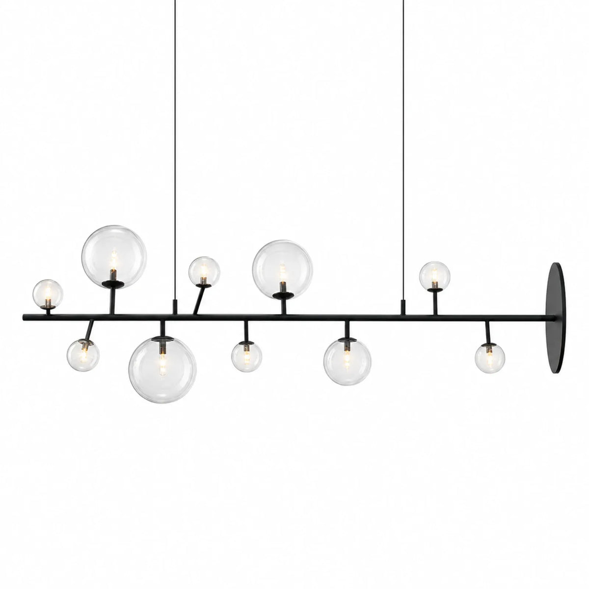 Black 10-Light G9 Molecule Pendant Light
