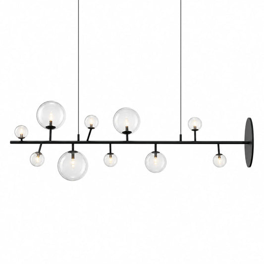Black 10-Light G9 Molecule Pendant Light