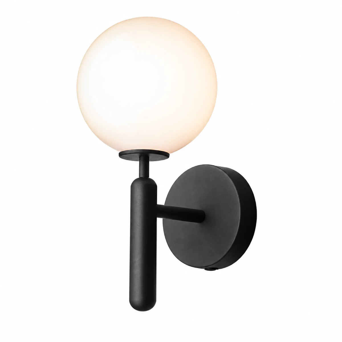 Short-Arm Wall Light with Globe Shade