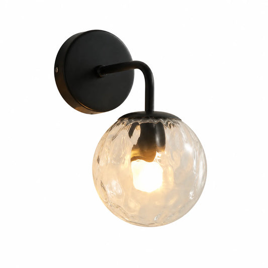 Gold Water-Ripple Glass Wall Light