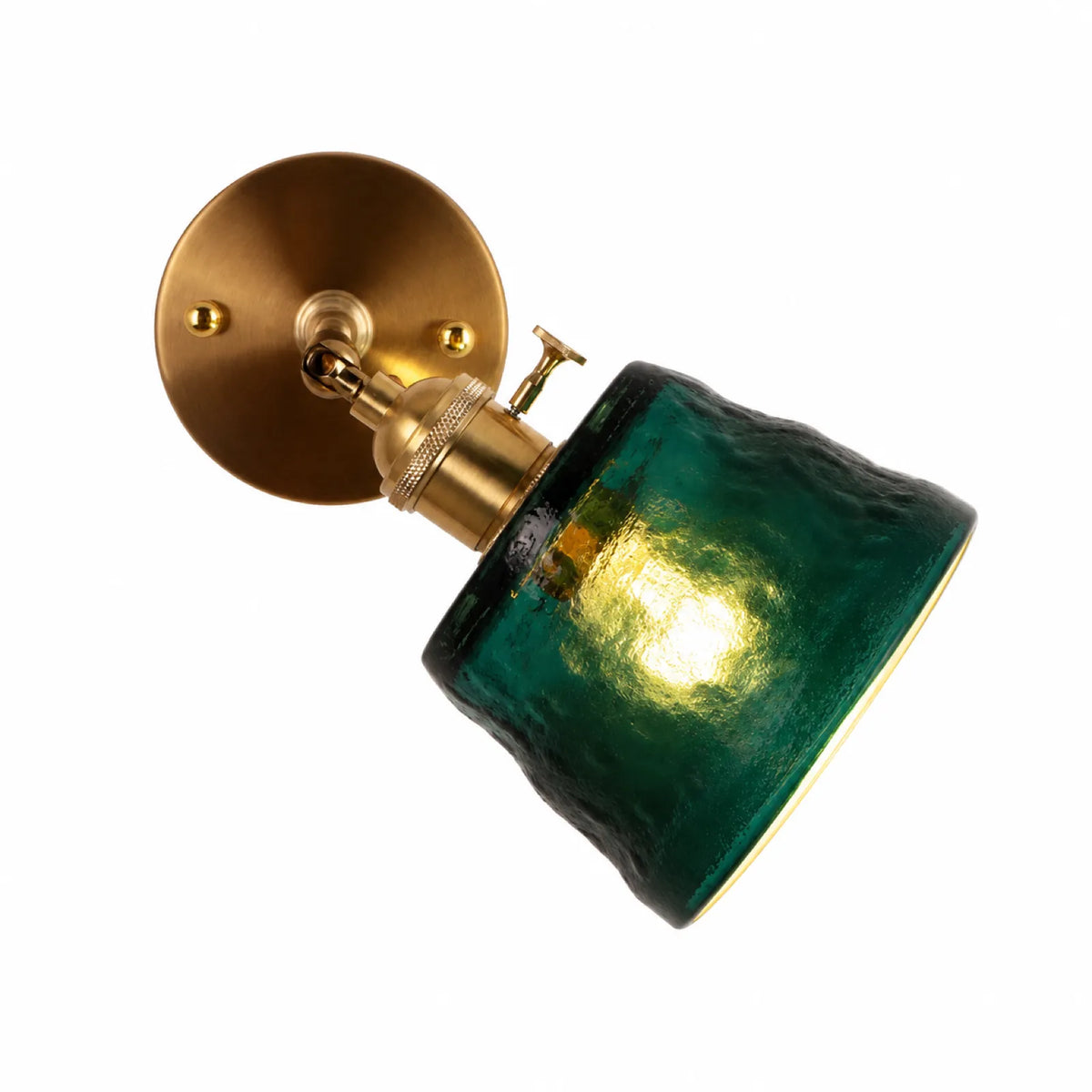 Dark Green Thick Glass Wall Light
