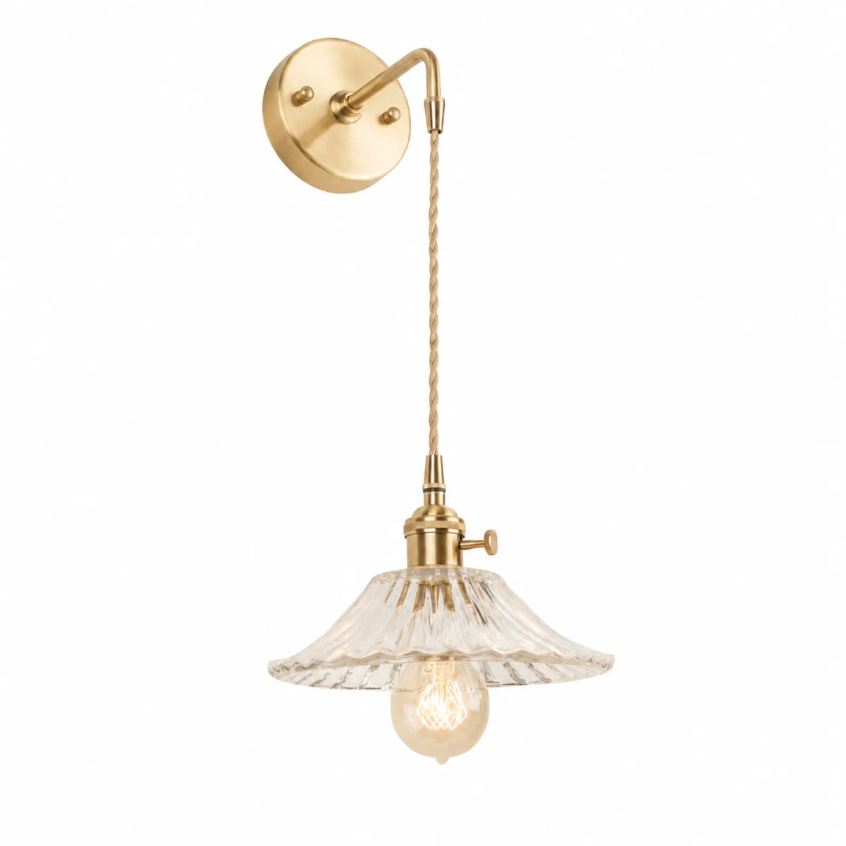 Clear Umbrella Glass Wall Light