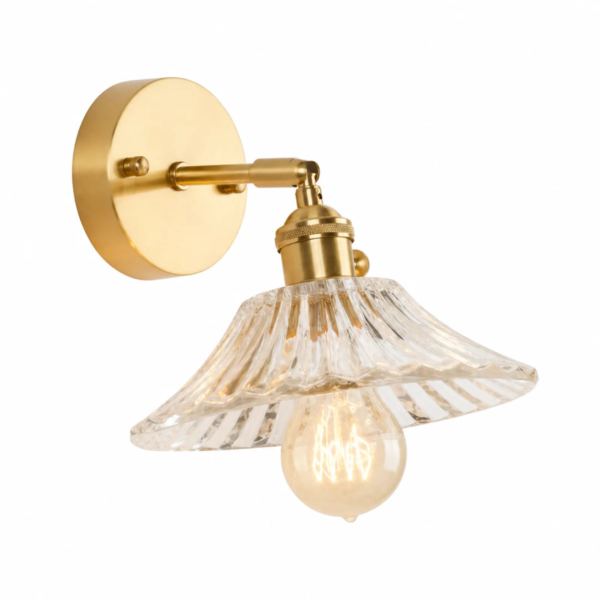 Clear Umbrella Glass Wall Light