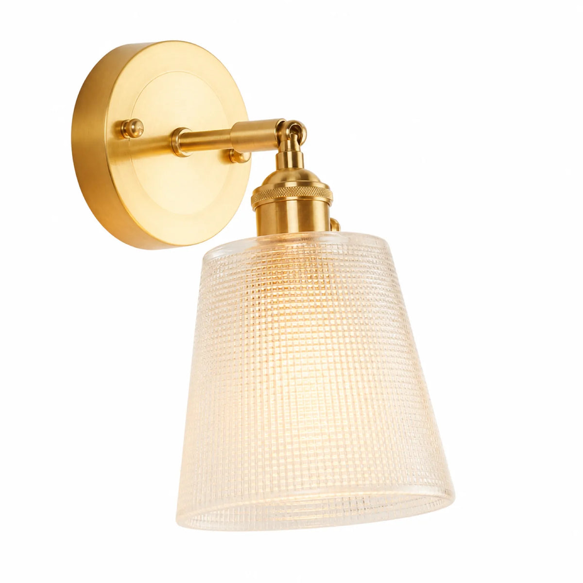 Clear Half-Round Glass Wall Light