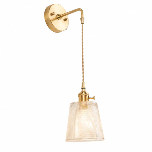 Clear Half-Round Glass Wall Light