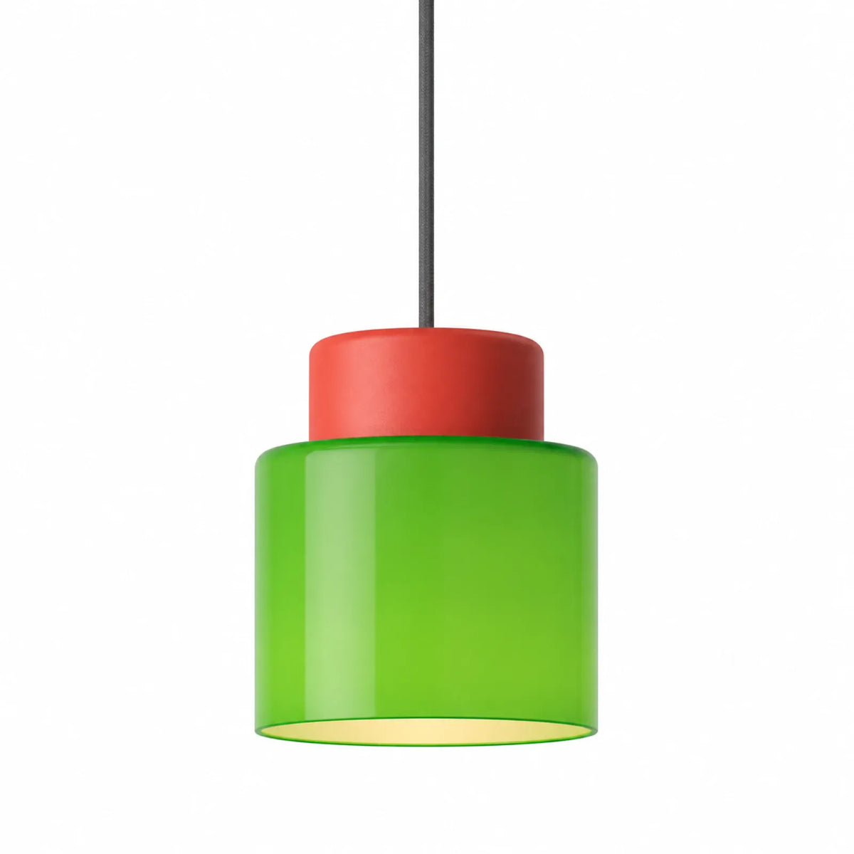 Colorful Cylindrical Glass Pendant Light