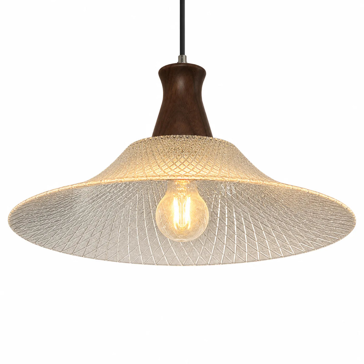Glass and Solid Wood Pendant Light Series