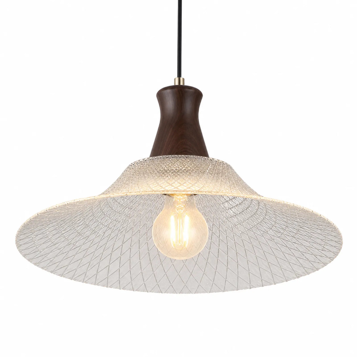 Glass and Solid Wood Pendant Light Series