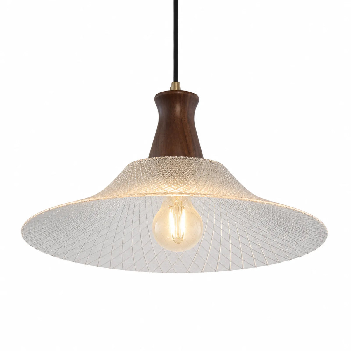 Glass and Solid Wood Pendant Light Series